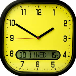 High Contrast Day-Date Wall Clock