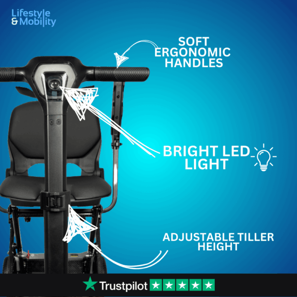 LuXe Mobility CarbonLite Carbon Fibre Lightweight Folding Mobility Scooter - Image 2