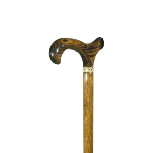 Classic Canes Gents Brown Hardwood - Filigree Collar