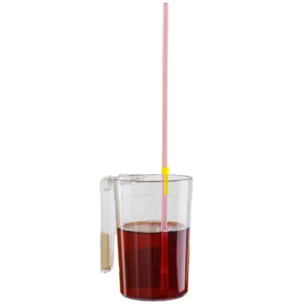 NRS Healthcare Pat Saunders One Way Drinking Straws - pink