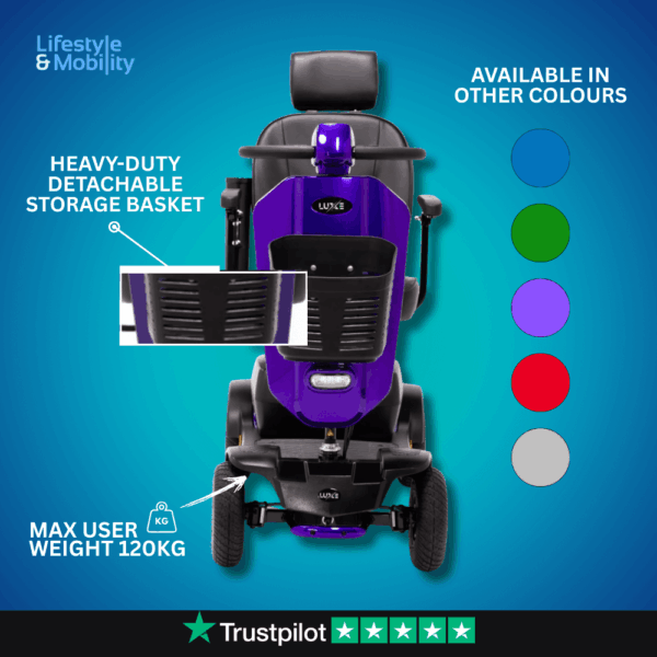 LuXe Mobility X500 Midi Sport Mobility Scooter - Image 3