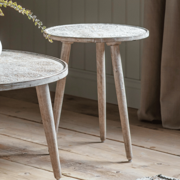 Lifestyle Agra Side Table Natural White