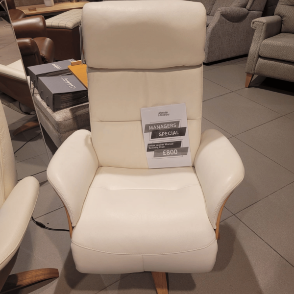 (EX-DEMO) Anline Leather Manual Reclining Chair