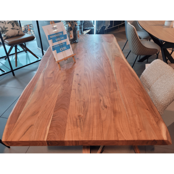 (EX-DEMO) Acacia Wood Dining Table - Image 2