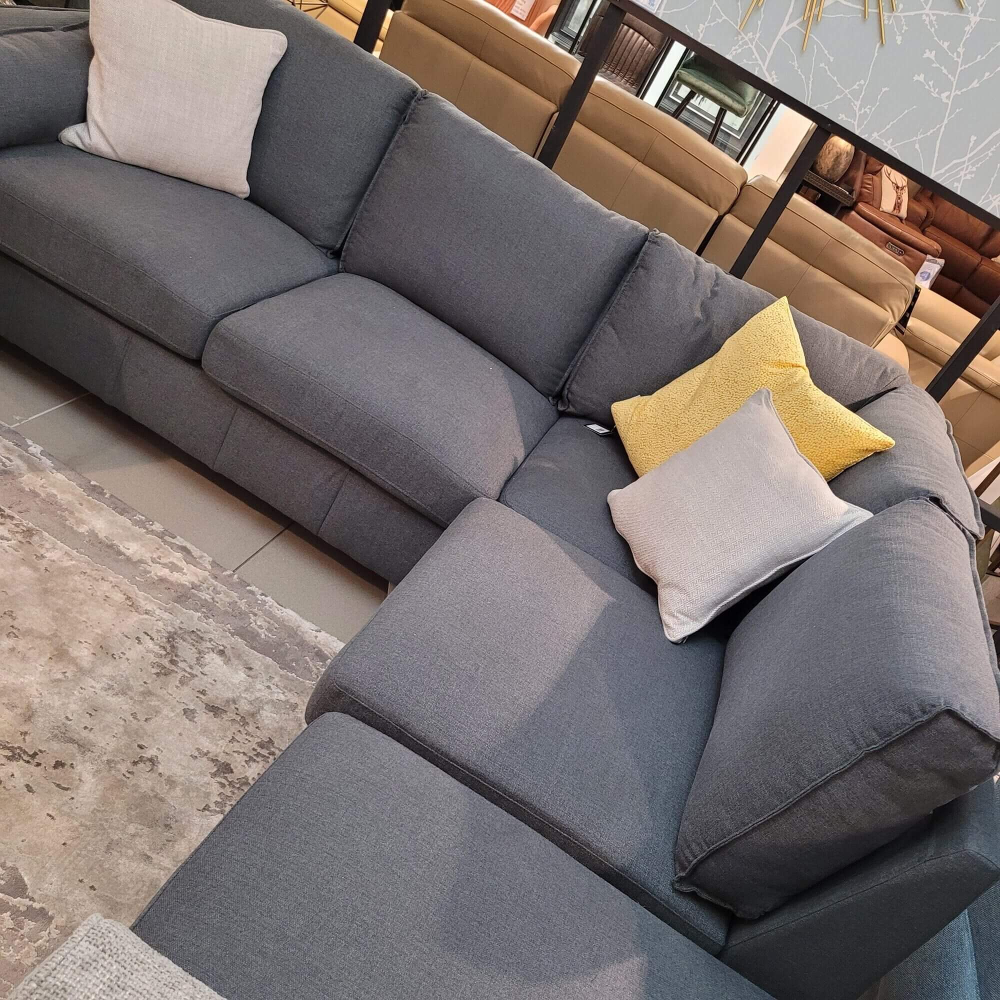 Joel Right Hand Corner Sofa with Foot Stool - Image 3