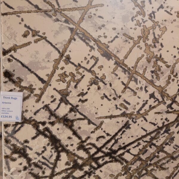 (EX DEMO) Think Rugs - Artemis 160x230 Gold/Silver