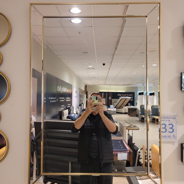 Rectangle Gold Mirror