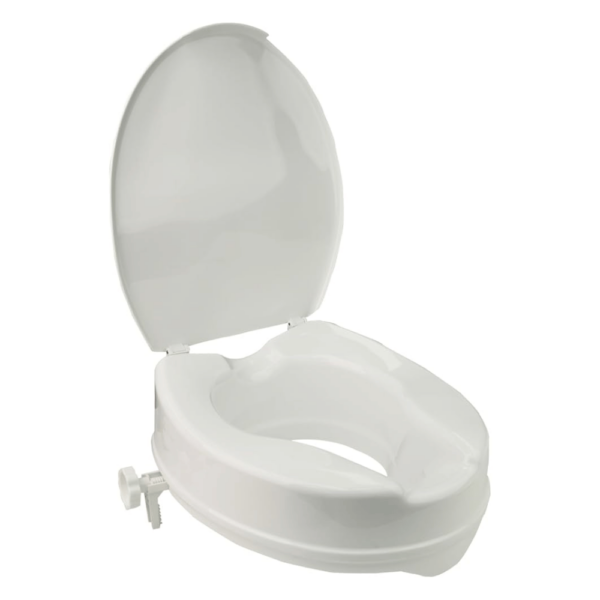LuXe Mobility Raised Toilet with Lid