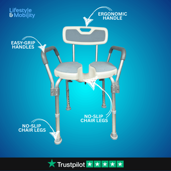 LuXe Mobility Personal Hygiene Shower Chair - Image 2