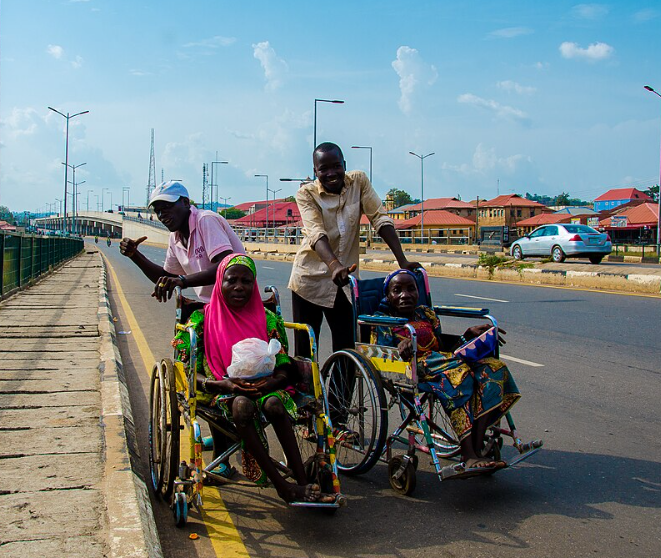 Nigerian women using assistive technology