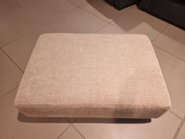 (EX DEMO) Beige Footstool - Image 3