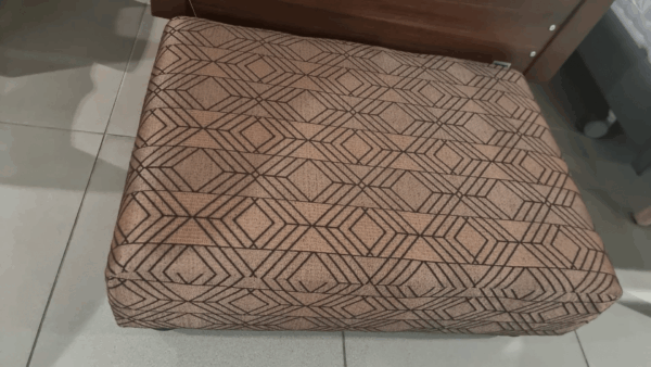 (EX DEMO) Patterned Cappuccino Footstool